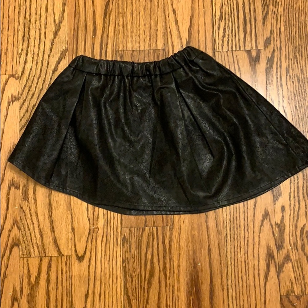Girls Leather-like Skirt